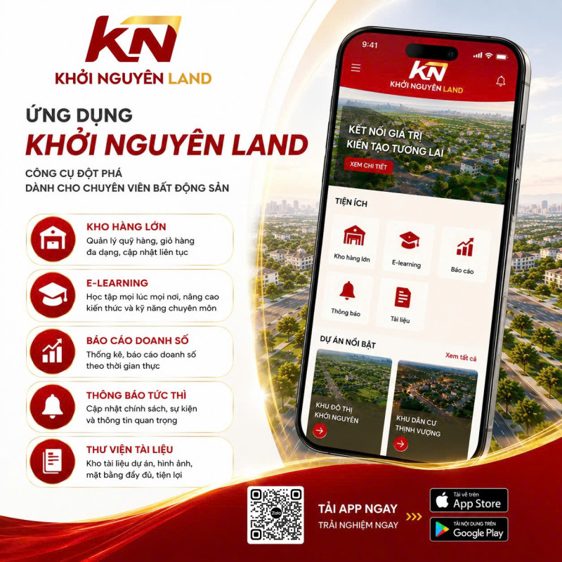 Khởi Nguyên Land sắp ra mắt ứng dụng KN Land dành riêng cho nhà đầu tư và môi giới bất động sản