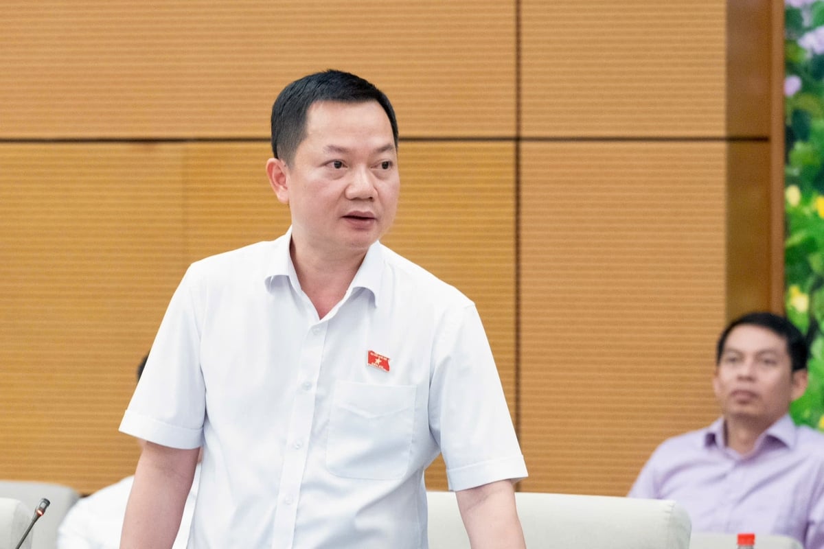 Ủy viên hoạt động chuyên trách tại Ủy ban Quốc phòng, An ninh và Đối ngoại Trịnh Xuân An phát biểu. Ảnh: Quochoi.vn.